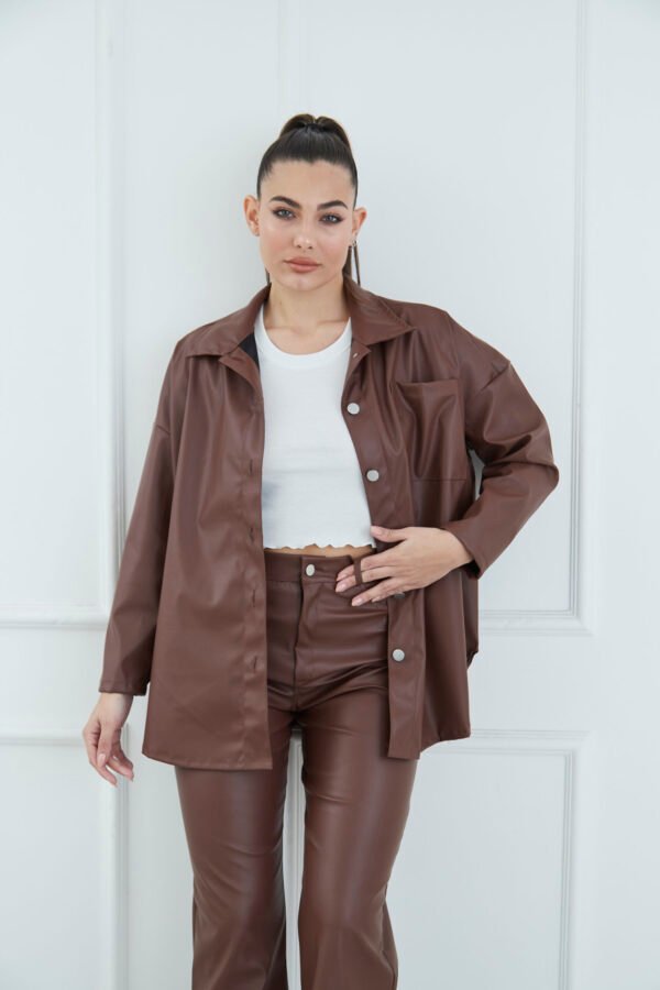 SOBRECAMISA OVERSIZE CUERINA