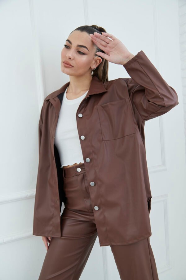 SOBRECAMISA OVERSIZE CUERINA