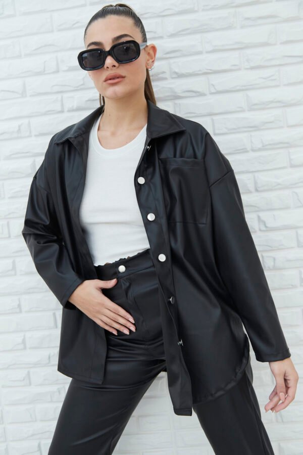 SOBRECAMISA OVERSIZE CUERINA