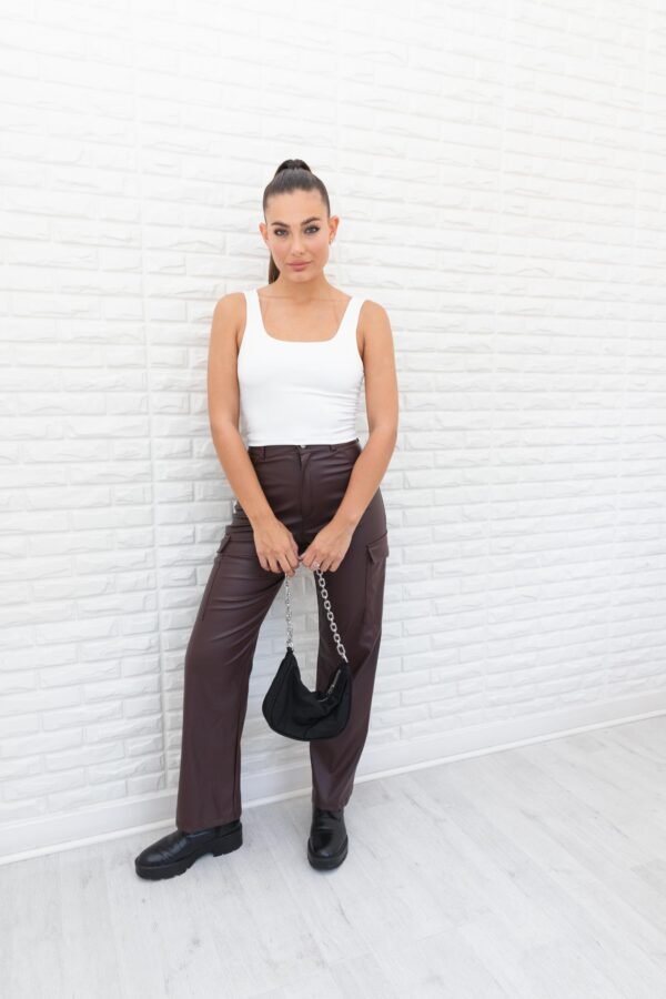 PANTALON WIDE CARGO CUERINA