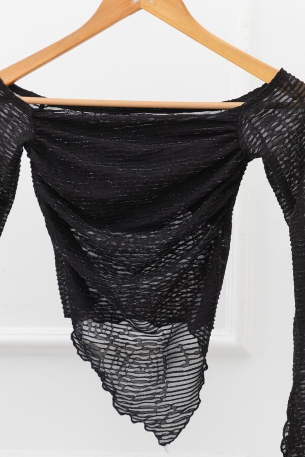 MANGA LARGA MICHELLE TUL ROSA BRILLO