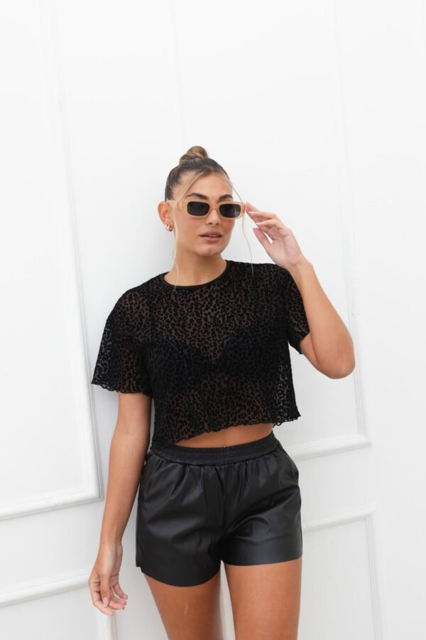 REMERA OVERSIZE TUL VELVET ANIMAL PRINT