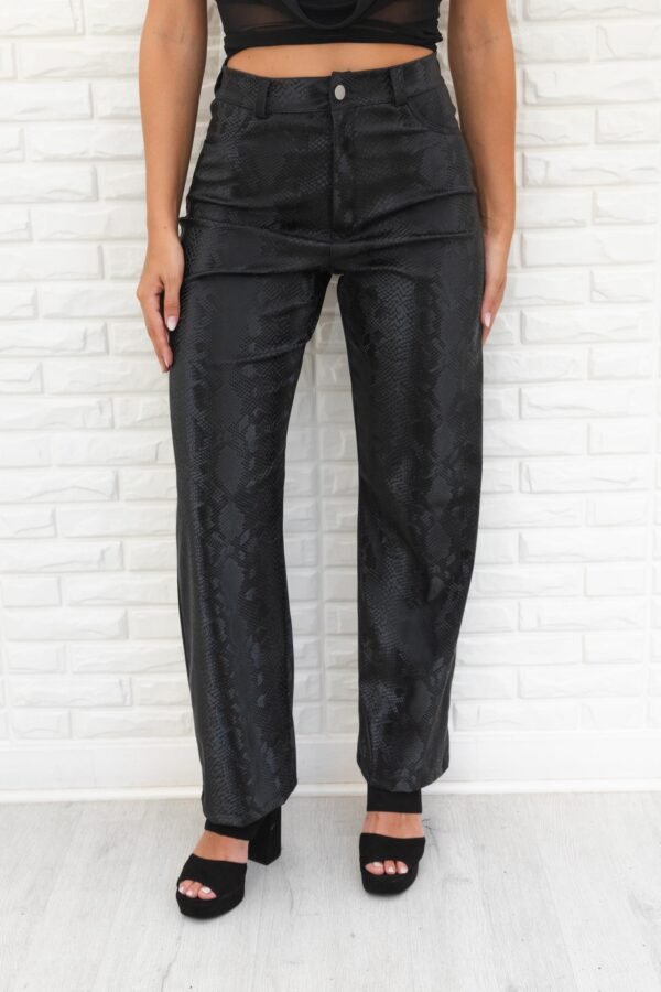 PANTALON WIDE CUERINA SNAKE
