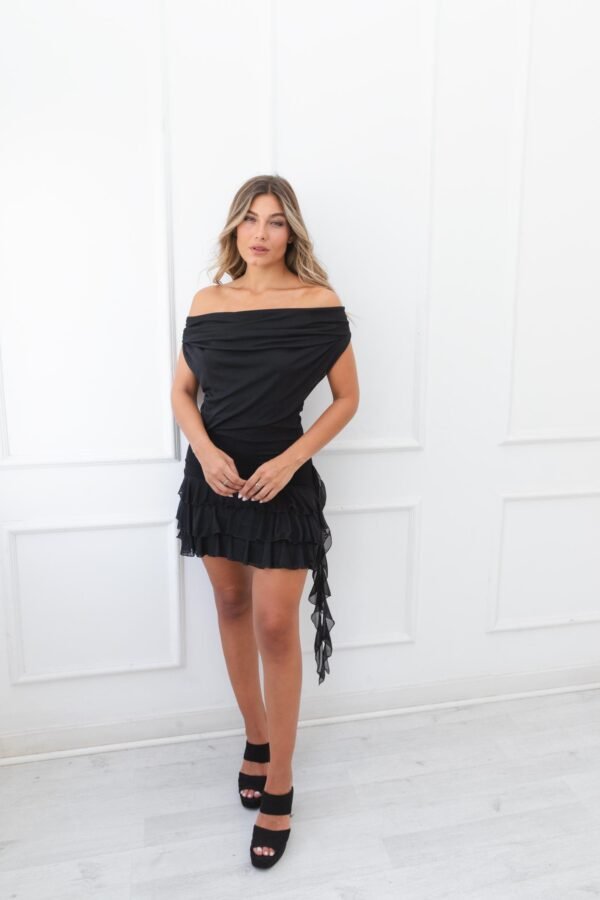 VESTIDO JAZMIN TUL VOLADOS (doble uso )