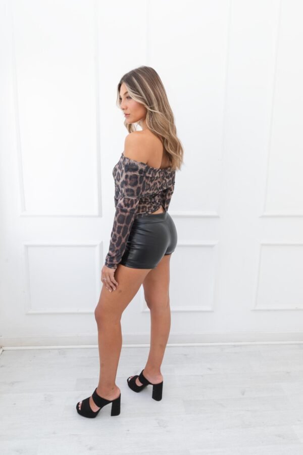 MANGA LARGA TAMARA CON FORRO TUL ANIMAL PRINT