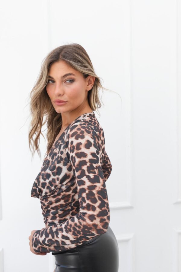 MANGA LARGA BUCHE TUL ANIMAL PRINT