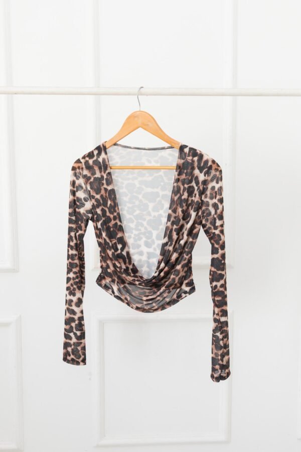 MANGA LARGA BUCHE TUL ANIMAL PRINT