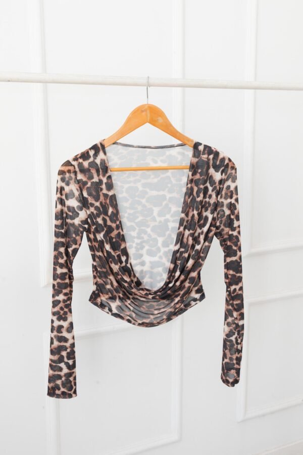 MANGA LARGA BUCHE TUL ANIMAL PRINT