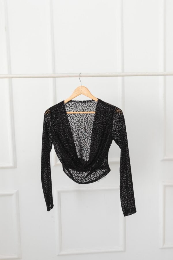 MANGA LARGA BUCHE TUL VELVET ANIMAL PRINT