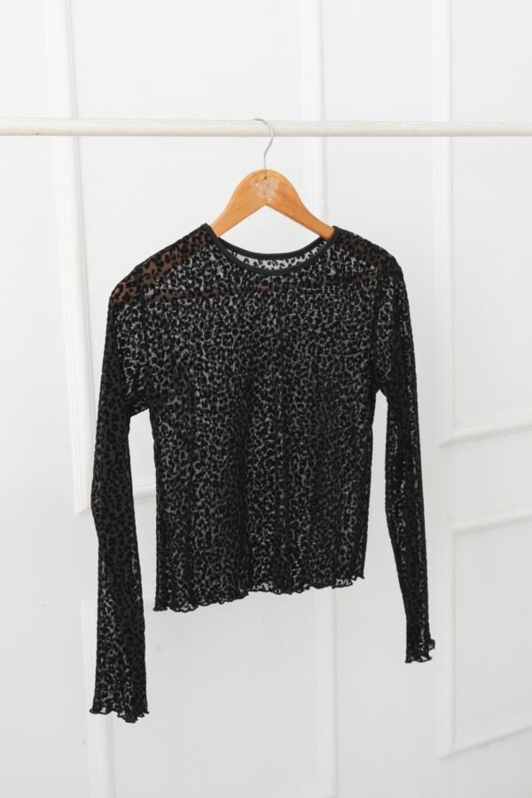 MANGA LARGA TUL VELVET ANIMAL PRINT