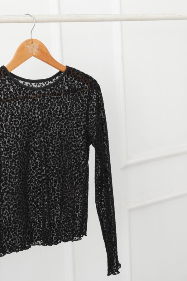 MANGA LARGA TUL VELVET ANIMAL PRINT