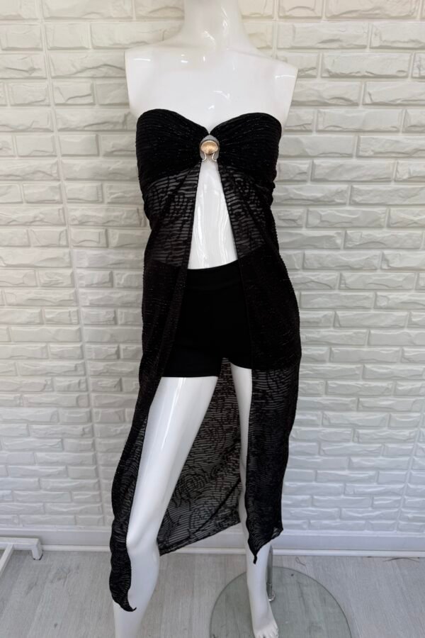 TOP AILIN TUL ROSA BRILLOS