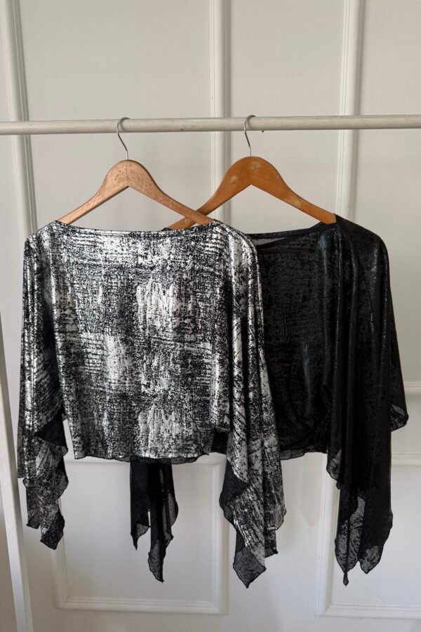 PONCHO TUL METALIZADO