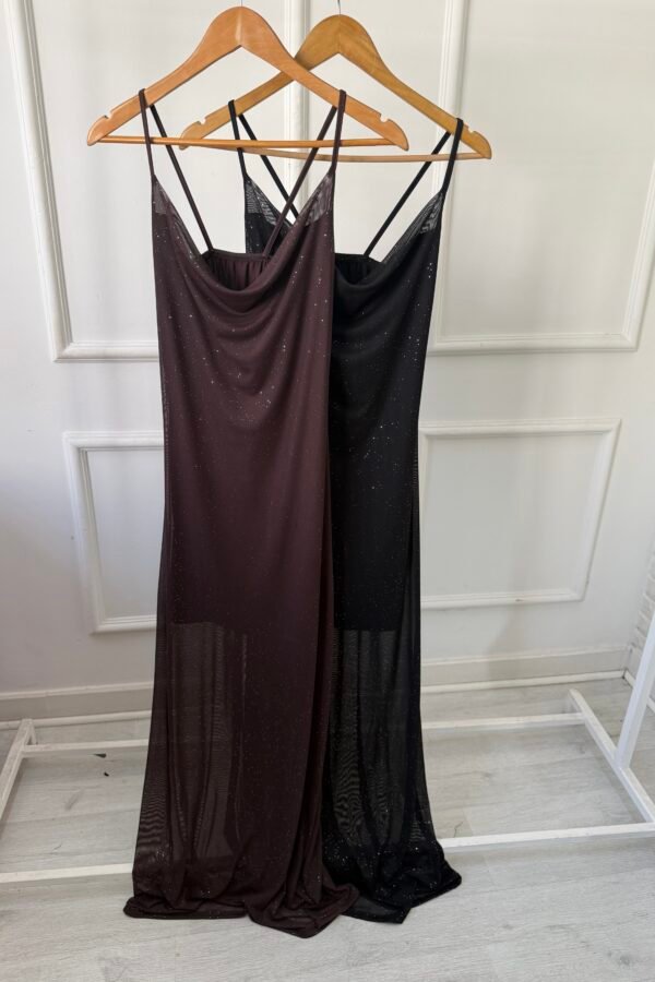 VESTIDO MERCEDES TUL BRILLOS