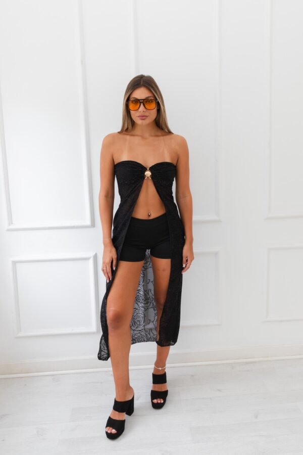 TOP AILIN TUL ROSA BRILLOS