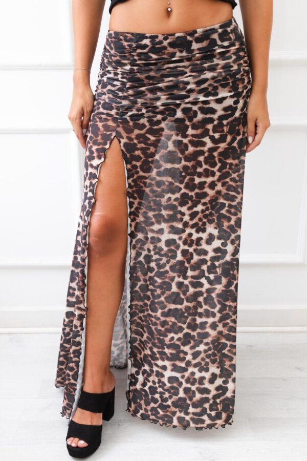 POLLERA FLORENCIA TUL ANIMAL PRINT