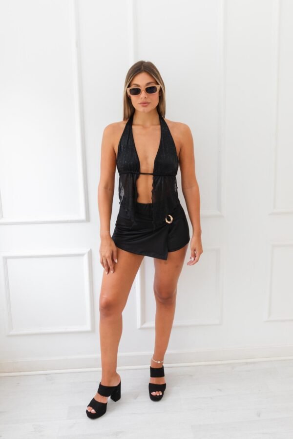 TOP JUDITH TUL METALIZADO