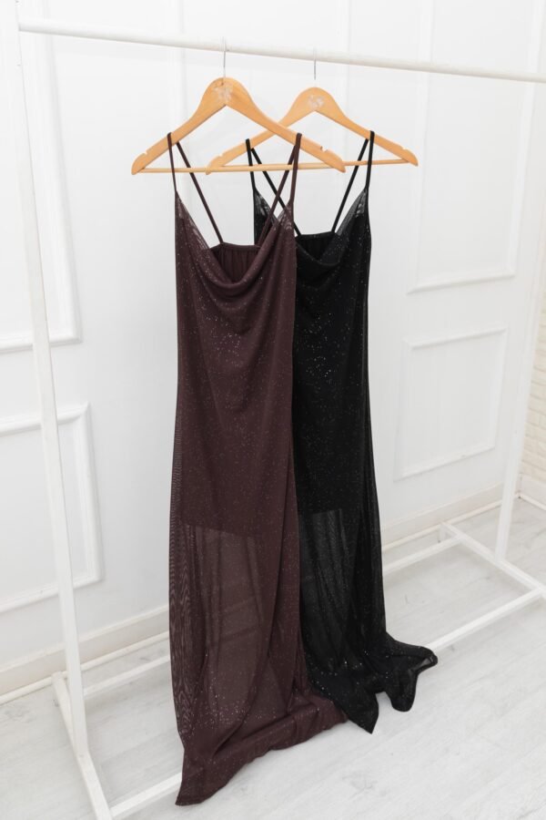 VESTIDO MERCEDES TUL BRILLOS