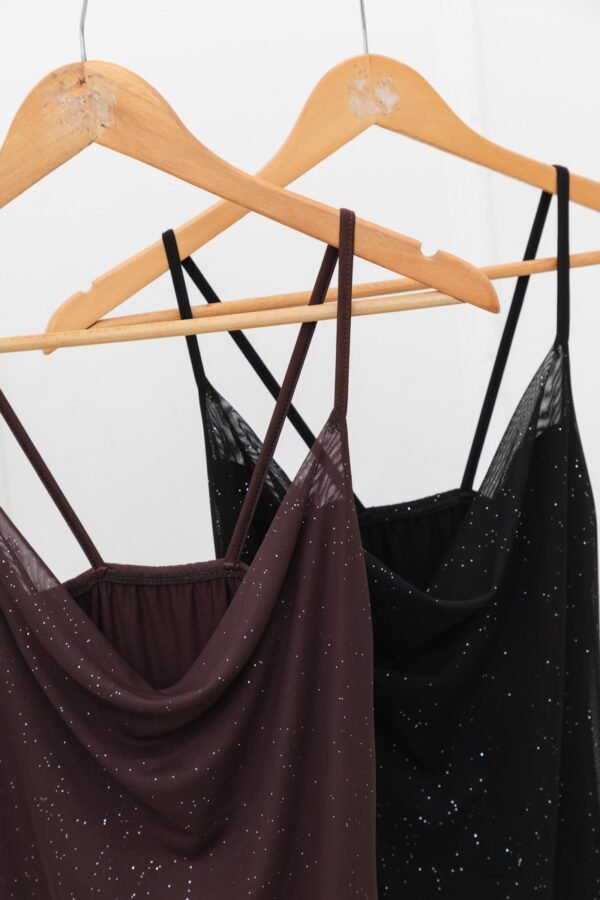 VESTIDO MERCEDES TUL BRILLOS