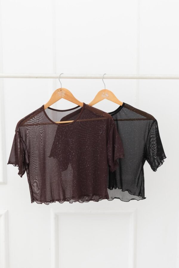 REMERA OVERSIZE TUL BRILLOS