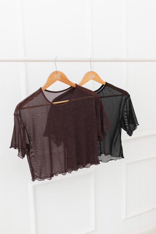 REMERA OVERSIZE TUL BRILLOS