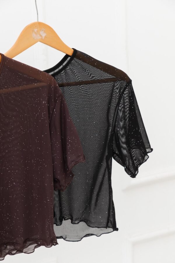 REMERA OVERSIZE TUL BRILLOS