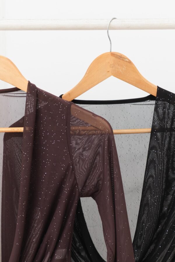 MANGA LARGA MARCELA BUCHE TUL BRILLOS