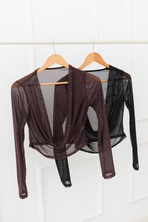 MANGA LARGA MARCELA BUCHE TUL BRILLOS