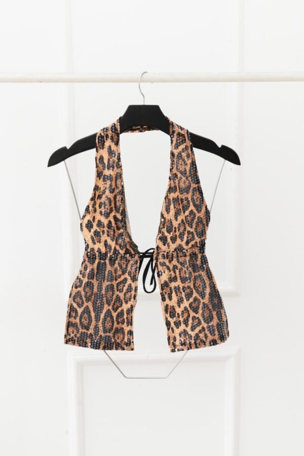 TOP LAIA ANIMAL LENTEJUELAS