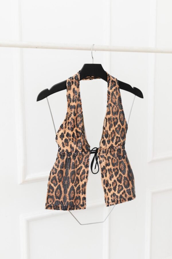 TOP LAIA ANIMAL LENTEJUELAS