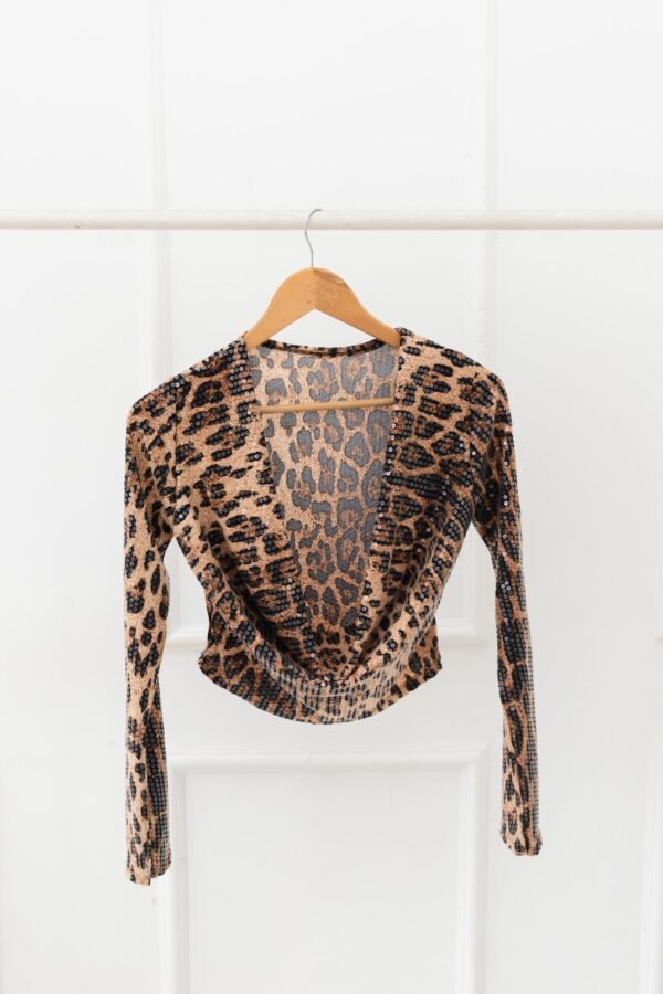 MANGA LARGA MARCELA BUCHE ANIMAL LENTEJUELAS