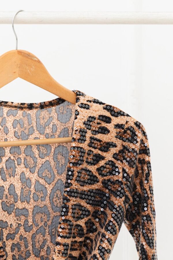 MANGA LARGA MARCELA BUCHE ANIMAL LENTEJUELAS