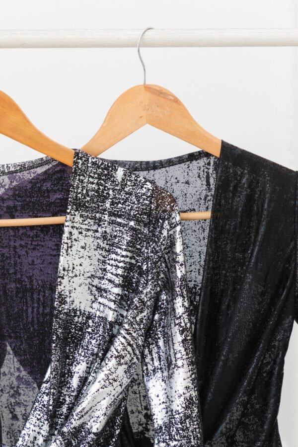 MANGA LARGA MARCELA BUCHE TUL METALIZADO