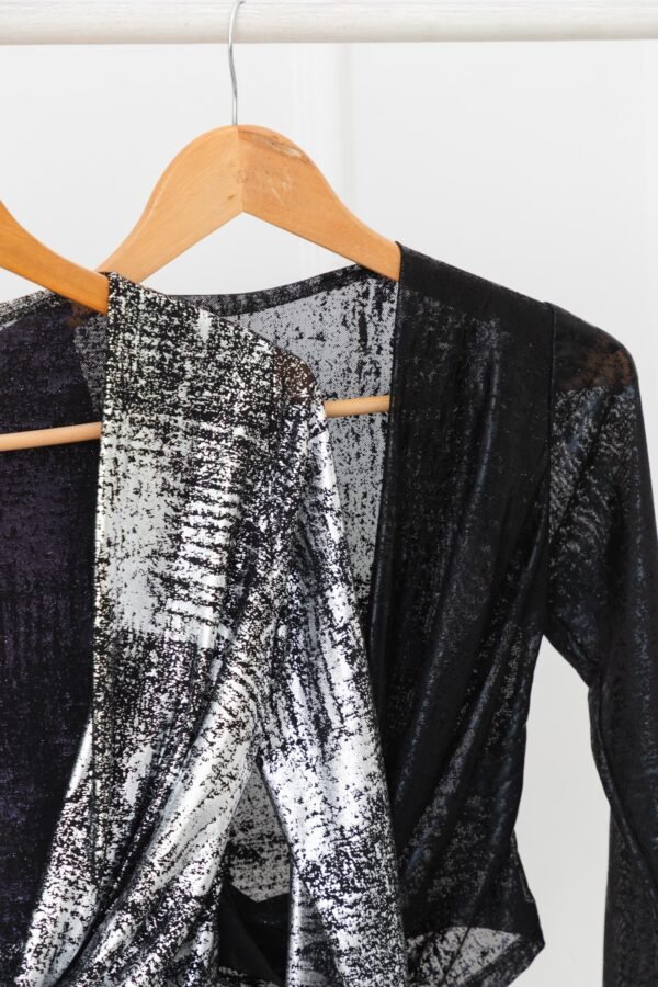 MANGA LARGA MARCELA BUCHE TUL METALIZADO