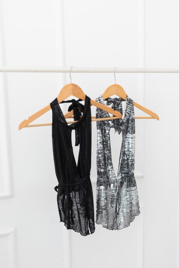 TOP FANI TUL METALIZADO