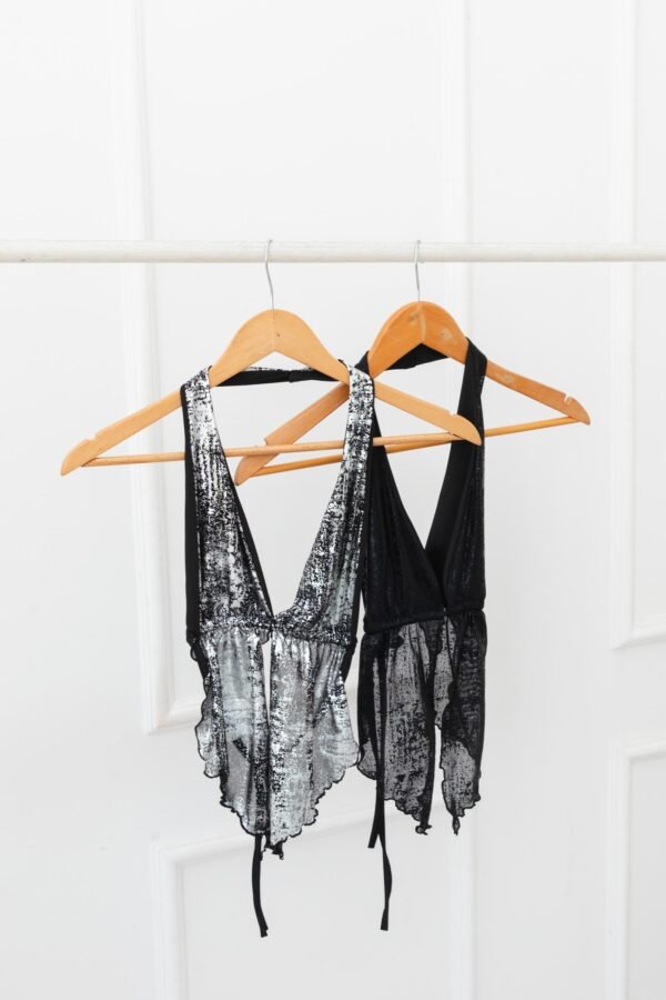 TOP JUDITH TUL METALIZADO