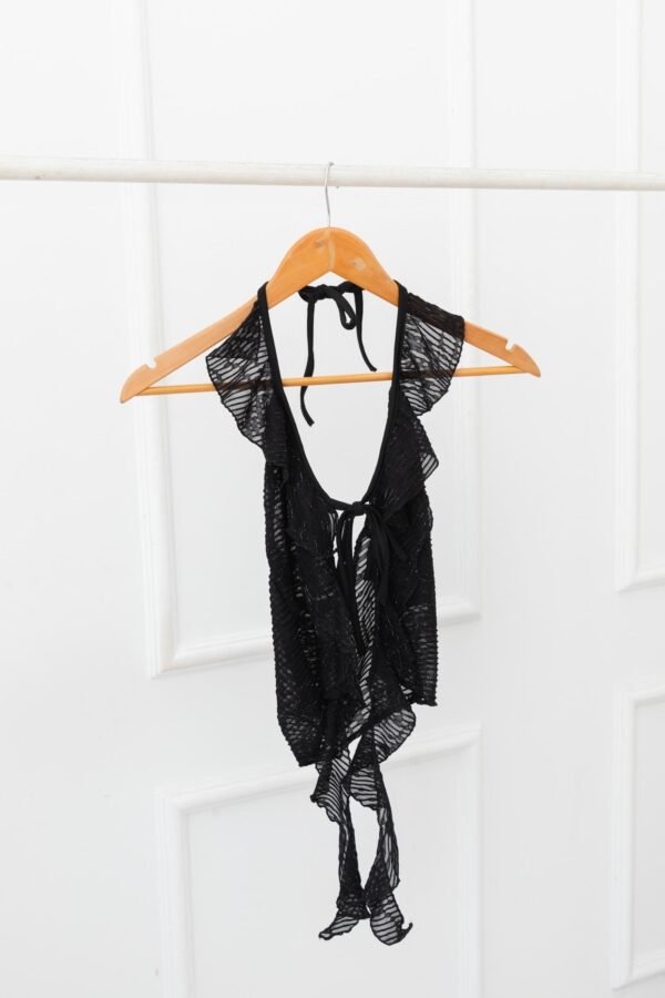 TOP MIA TUL ROSA BRILLOS