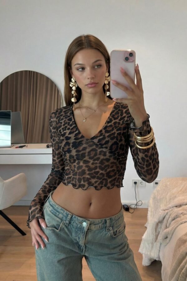 MANGA LARGA SELMA TUL ANIMAL PRINT