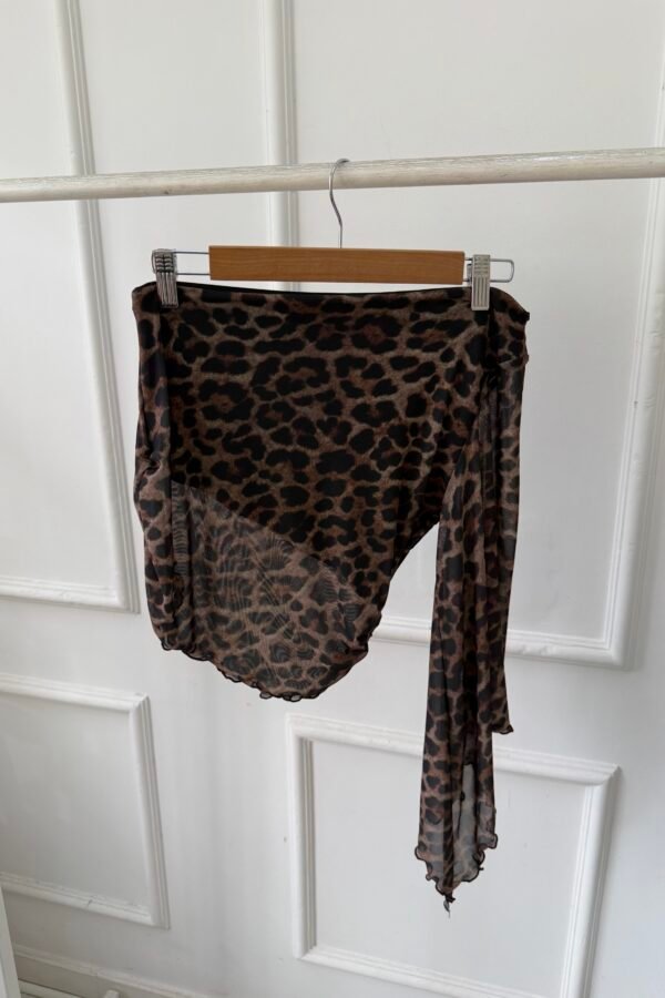 TOP RIHANA TUL ANIMAL PRINT