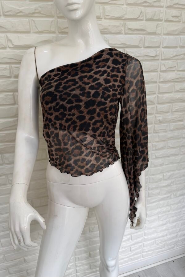 TOP RIHANA TUL ANIMAL PRINT