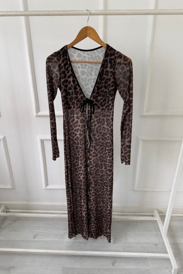 SACO LARGO EUGENIA TUL ANIMAL PRINT