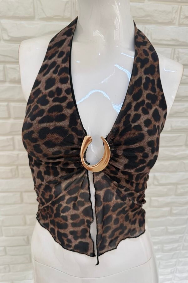 TOP MAITE TUL ANIMAL PRINT