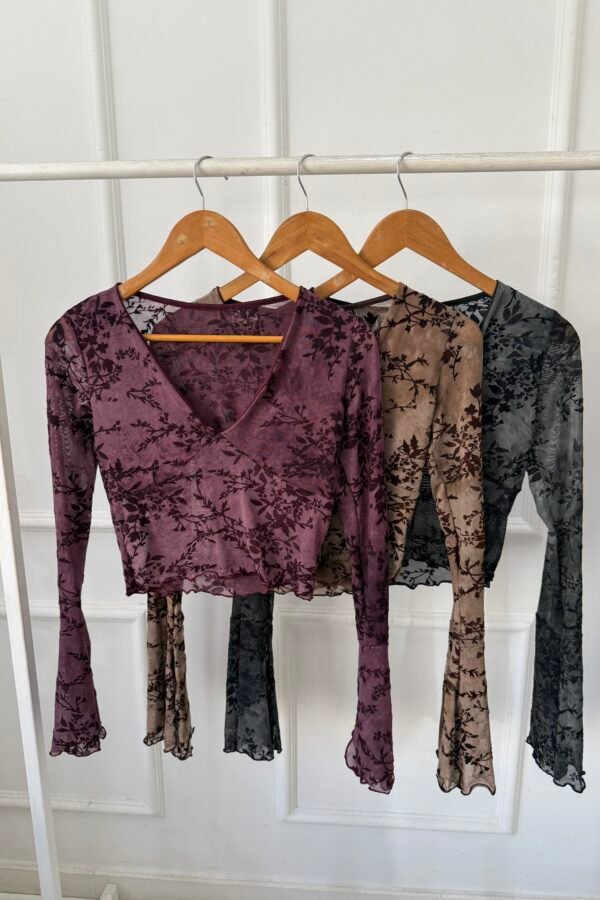 MANGA LARGA SELMA TUL FLOR BATIK