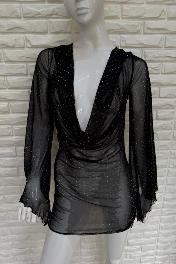 VESTIDO ELECTRA BUCHE TUL STRASS