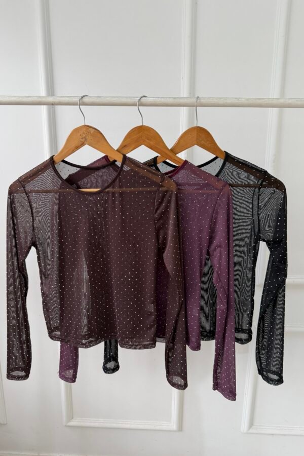 MANGA LARGA BASICA TUL STRASS