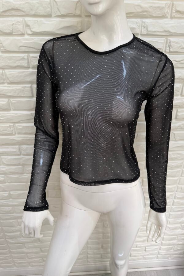 MANGA LARGA BASICA TUL STRASS