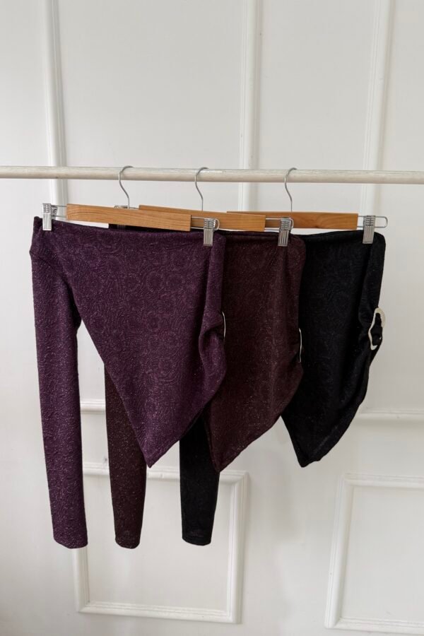 MANGA LARGA VIOLETA BRILLOS