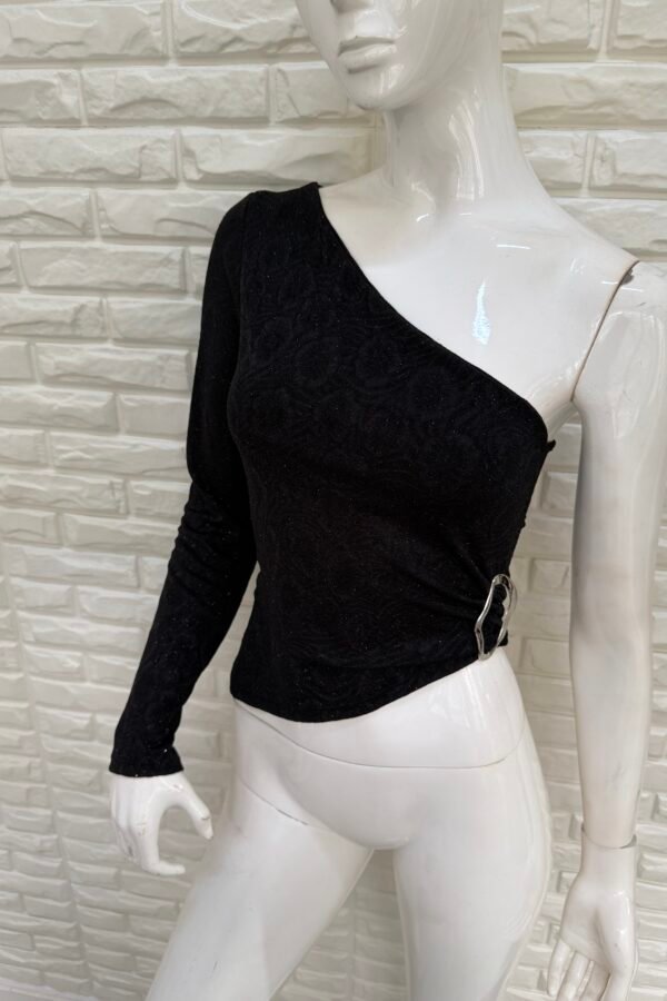 MANGA LARGA VIOLETA BRILLOS