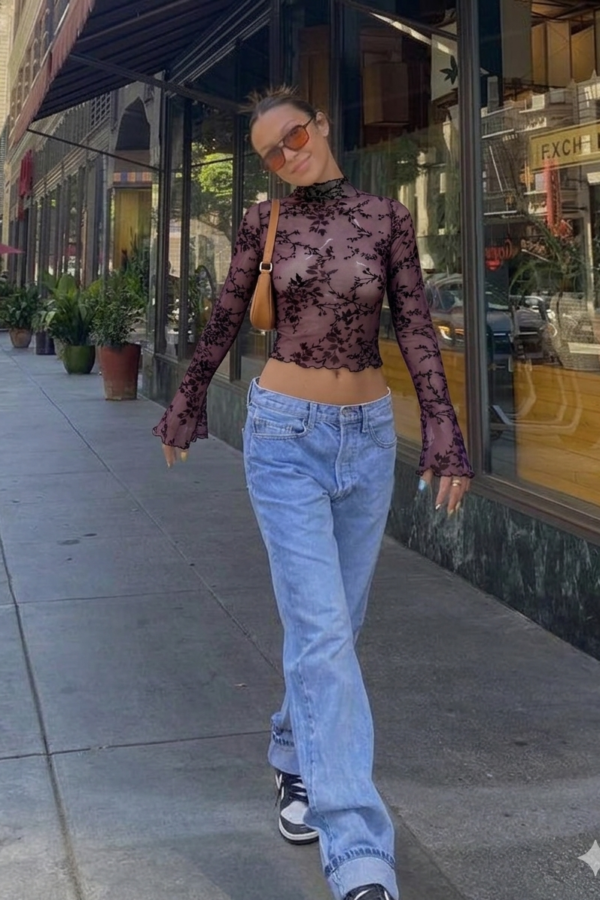 POLERA JULIETA TUL FLOR BATIK