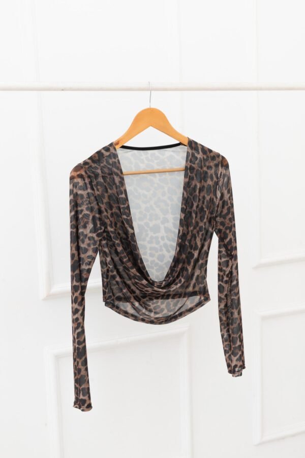 MANGA LARGA BUCHE TUL ANIMAL PRINT